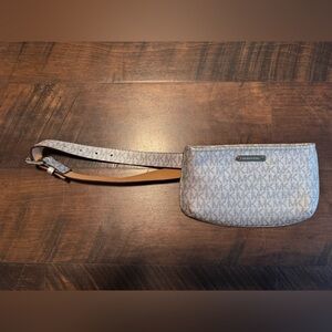 Michael Kors Silver Belt Bag Size Small